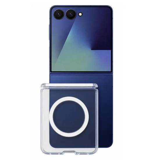 Калъф за Samsung Galaxy Z Flip8 - Crystal Pro Anti-Drop MagSafe Series - Blueo - Прозрачен