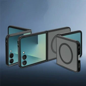 Калъф за Samsung Galaxy Z Flip8 - PureFrost MagSafe - Techsuit - Черен (Frosted Black)