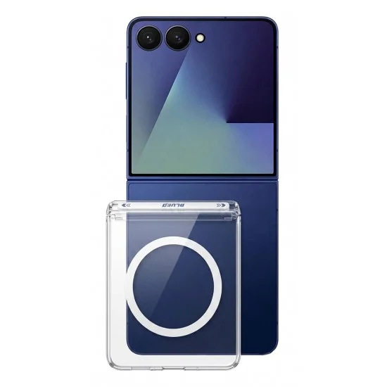 Калъф за Samsung Galaxy Z Flip8 - Ultra Clear Anti-Drop MagSafe Series - Blueo - Прозрачен