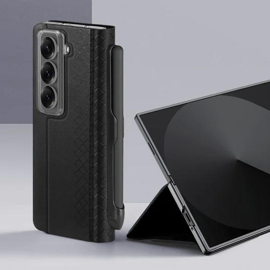Калъф за Samsung Galaxy Z Fold SE - Dux Ducis Bril (с поставка за молив) - черен