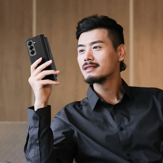Калъф за Samsung Galaxy Z Fold SE - Dux Ducis Bril (с поставка за молив) - черен