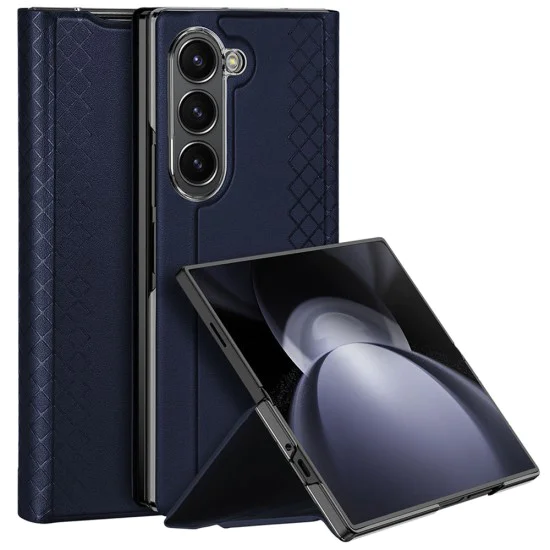 Калъф за Samsung Galaxy Z Fold SE - Dux Ducis Bril (с поставка за молив) - син