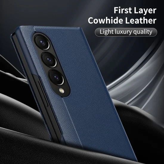 Калъф за Samsung Galaxy Z Fold3 5G - SmartView Series - син