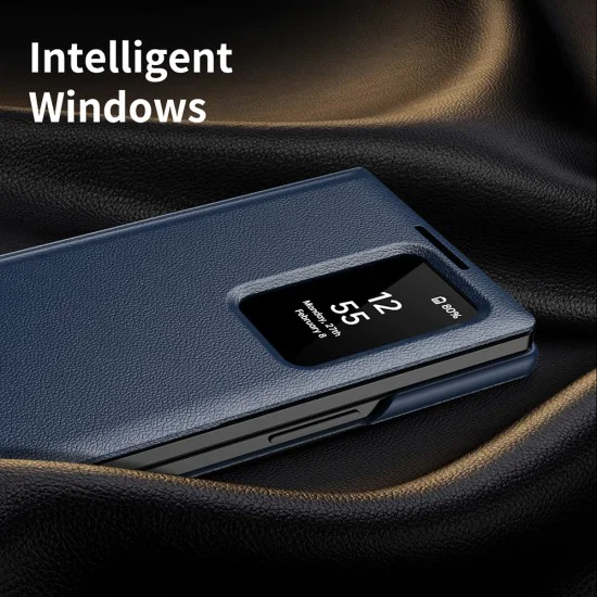 Калъф за Samsung Galaxy Z Fold3 5G - SmartView Series - син