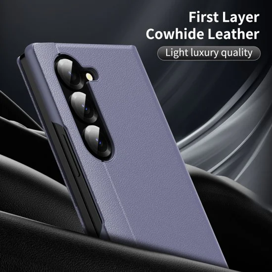 Калъф за Samsung Galaxy Z Fold5 - SmartView Series - Лилав