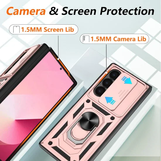 Калъф за Samsung Galaxy Z Fold6 - CamShield Series - розово злато