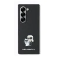 Калъф за Samsung Galaxy Z Fold6 - Karl Lagerfeld Saffiano (KLHCZFD6SAPKCNPK) - Karl&Choupette Metal Pin
