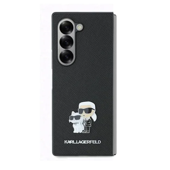Калъф за Samsung Galaxy Z Fold6 - Karl Lagerfeld Saffiano (KLHCZFD6SAPKCNPK) - Karl&Choupette Metal Pin