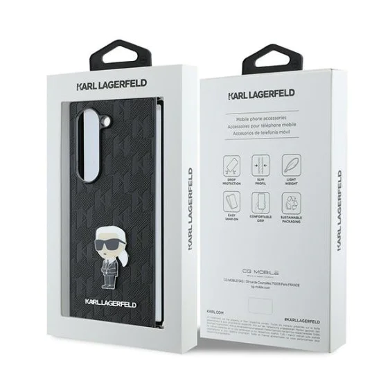Калъф за Samsung Galaxy Z Fold6 - Karl Lagerfeld Saffiano (KLHCZFD6SAPKINPKK) - Monogram Ikonik