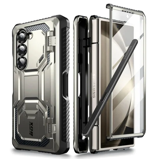 Калъф за Samsung Galaxy Z Fold6 + Протектор - I-Blason Armorbox - Titan Gray