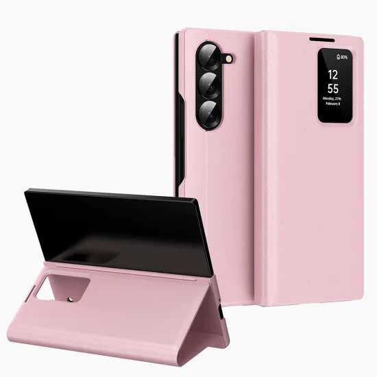 Калъф за Samsung Galaxy Z Fold6 - SmartView Series - Розов