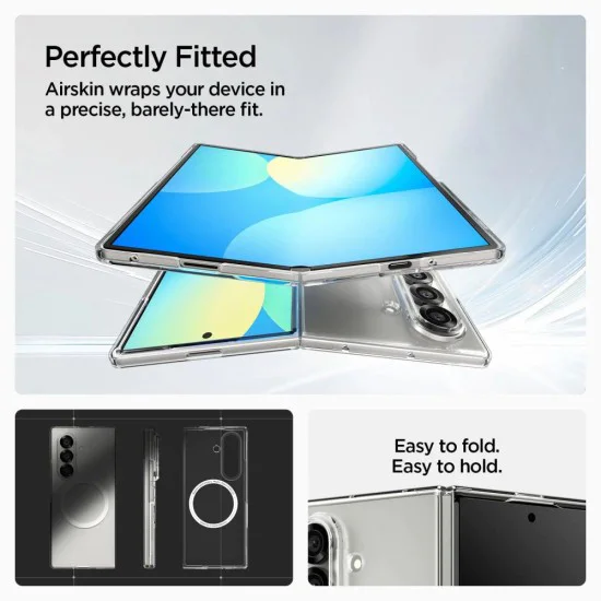 Калъф за Samsung Galaxy Z Fold7 - Air Skin MagSafe - Прозрачен - Бял