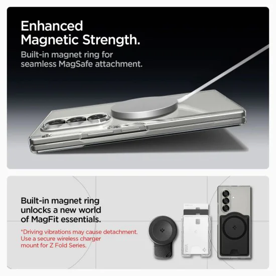 Калъф за Samsung Galaxy Z Fold7 - Air Skin MagSafe - Прозрачен - Бял
