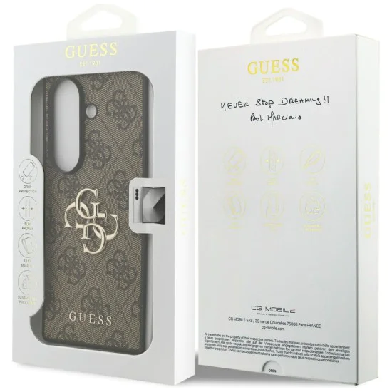 Калъф за Samsung Galaxy Z Fold7 - Guess - Hardcase 4G Big Logo (GUHCZFD74GMGBR) - Кафяв