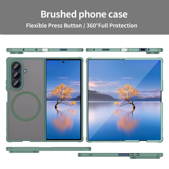 Калъф за Samsung Galaxy Z Fold7 - HaloFrost II MagSafe - Зелен