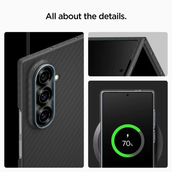 Калъф за Samsung Galaxy Z Fold7 – Spigen Air Skin – Арамид черен