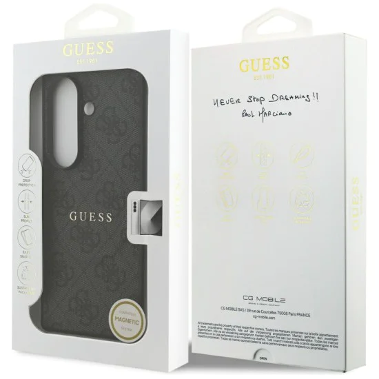 Калъф за Samsung Galaxy Z Fold7 – с MagSafe – Guess (GUHMZFD7P4MSEGCK) Hardcase 4G Classic – Черен