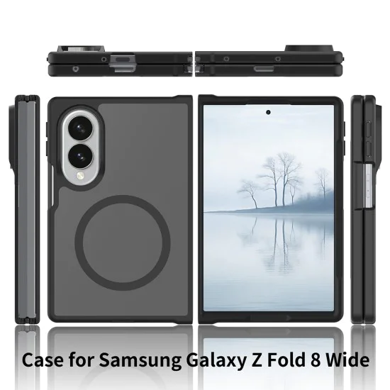 Калъф за Samsung Galaxy Z Fold8 - PureFrost MagSafe - Techsuit - Черен (Frosted Black)