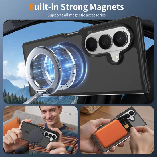 Калъф за Samsung Galaxy Z Fold8 Ultra - PureFrost MagSafe - Techsuit - Черен (Frosted Black)