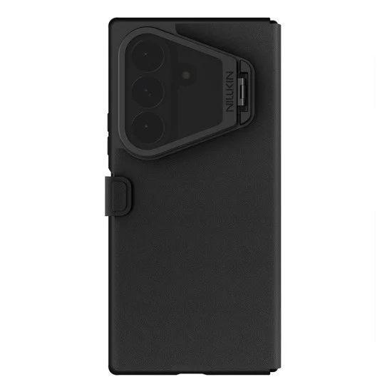 Калъф за Samsung Galaxy Z Fold8 Ultra - Qin Prop Silicone Leather Case (с прозрачно черен протектор за камера) - Nillkin - Черен