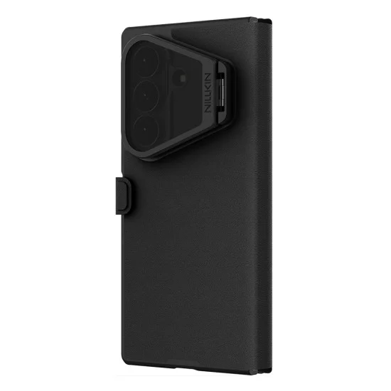 Калъф за Samsung Galaxy Z Fold8 Ultra - Qin Prop Silicone Leather Case (с прозрачно черен протектор за камера) - Nillkin - Черен
