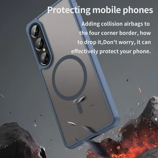 Калъф за Sony Xperia 1 VIII - HaloFrost II MagSafe - Techsuit - Син
