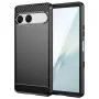 Калъф за Sony Xperia 10 VIII - Carbon Silicone - Techsuit - Черен
