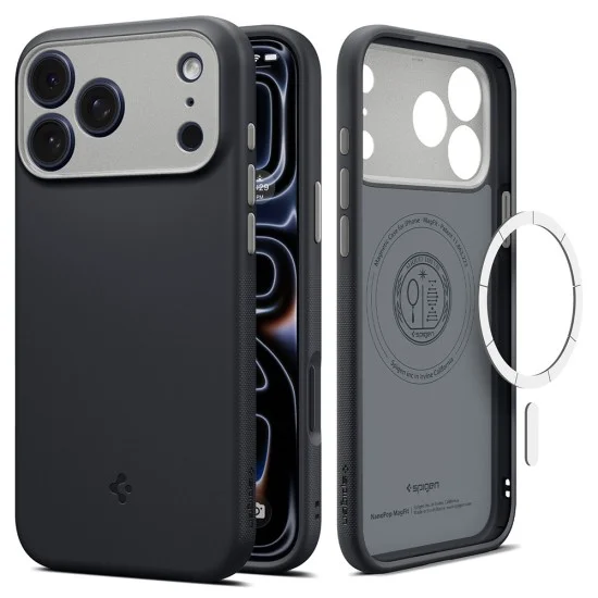 Калъф Spigen Caseology Nano Pop MagSafe (ACS12177) - iPhone 18 Pro / iPhone 17 Pro - Черен