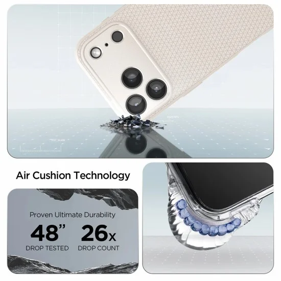 Калъф Spigen Liquid Air (ACS12114) - iPhone 18 Pro Max / iPhone 17 Pro Max - Сив