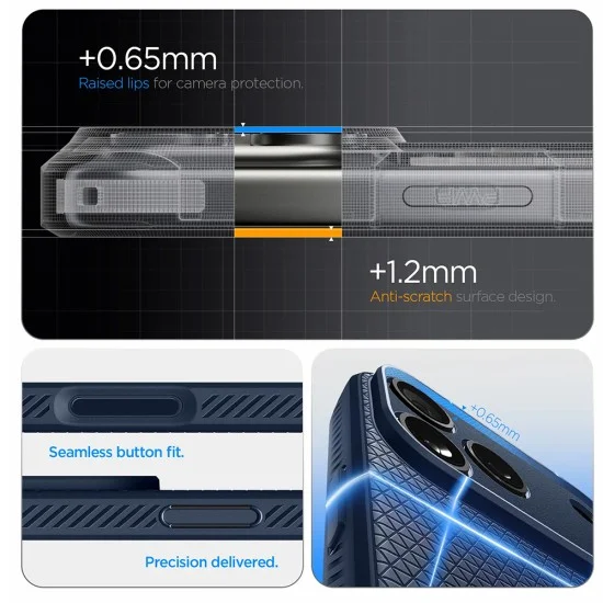 Калъф Spigen Liquid Air (ACS12150) - iPhone 18 Pro / iPhone 17 Pro - Тъмносин