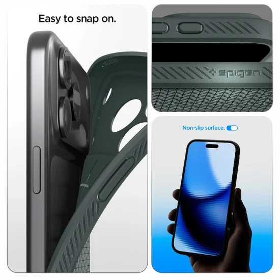 Калъф Spigen Liquid Air (ACS12151) - iPhone 18 Pro / iPhone 17 Pro - Тъмнозелен
