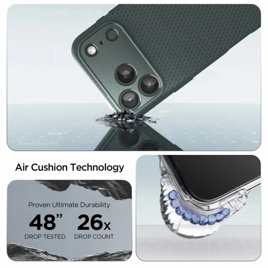 Калъф Spigen Liquid Air (ACS12151) - iPhone 18 Pro / iPhone 17 Pro - Тъмнозелен