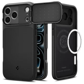 Калъф Spigen Optik Armor MagSafe (ACS09900) - iPhone 17 Pro Max / iPhone 18 Pro Max - Черен