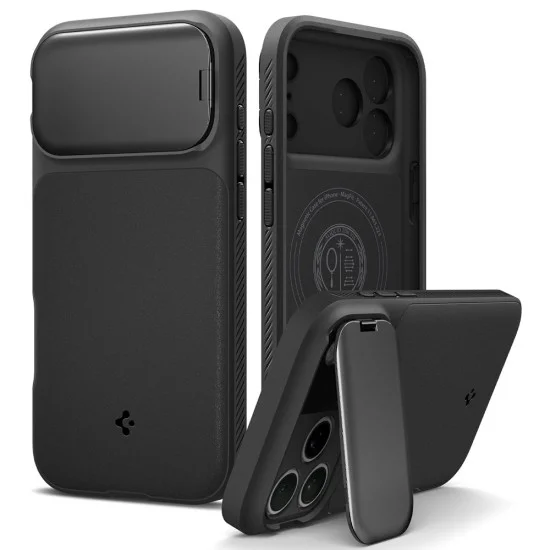 Калъф Spigen Optik Armor MagSafe (ACS09900) - iPhone 17 Pro Max / iPhone 18 Pro Max - Черен