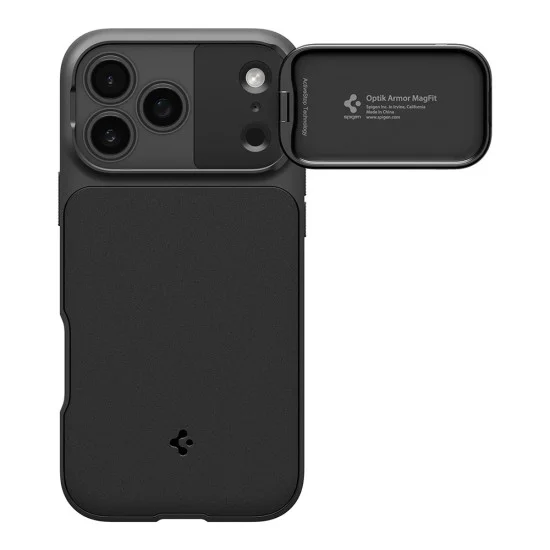 Калъф Spigen Optik Armor MagSafe (ACS09900) - iPhone 17 Pro Max / iPhone 18 Pro Max - Черен