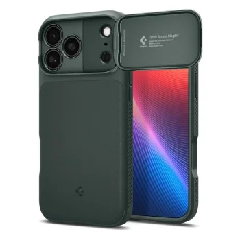 Калъф Spigen Optik Armor MagSafe (ACS09901) - iPhone 18 Pro Max / iPhone 17 Pro Max - Зелен