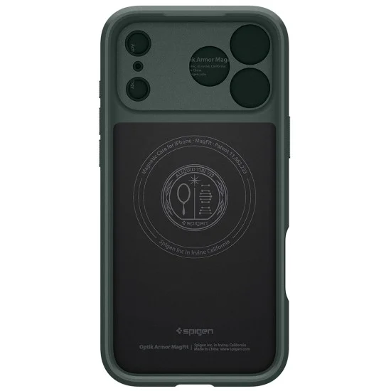 Калъф Spigen Optik Armor MagSafe (ACS09954) - iPhone 18 Pro / iPhone 17 Pro - Зелен