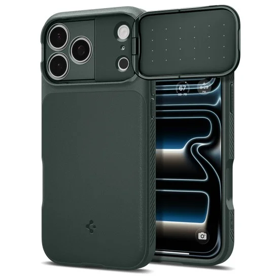 Калъф Spigen Optik Armor MagSafe (ACS09954) - iPhone 18 Pro / iPhone 17 Pro - Зелен