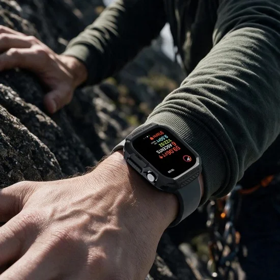 Калъф Spigen - Rugged Armor (ACS11886) - Apple Watch 12 46mm - Черен