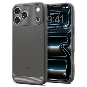Калъф Spigen Rugged Armor MagSafe (ACS12148) - iPhone 18 Pro / iPhone 17 Pro - Сив