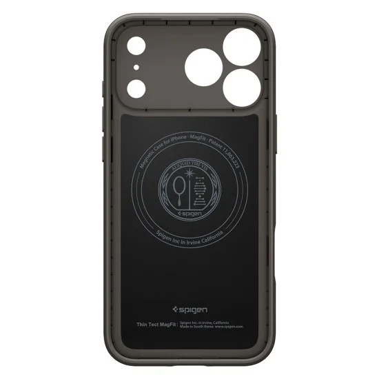 Калъф Spigen Thin Fit MagSafe (ACS12146) - iPhone 18 Pro / iPhone 17 Pro - Сив / Графит