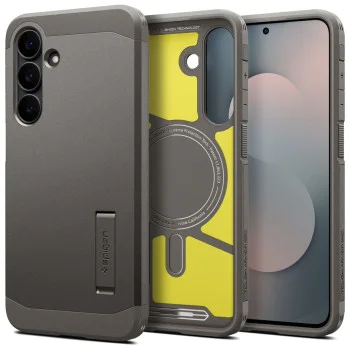 Калъф Spigen Tough Armor MagSafe – Samsung Galaxy S25 FE – Гънметал