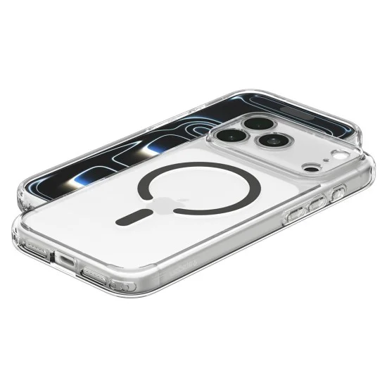 Калъф Spigen - Ultra Hybrid MagSafe (ACS12119) - iPhone 18 Pro Max / iPhone 17 Pro Max - Прозрачен / Сив