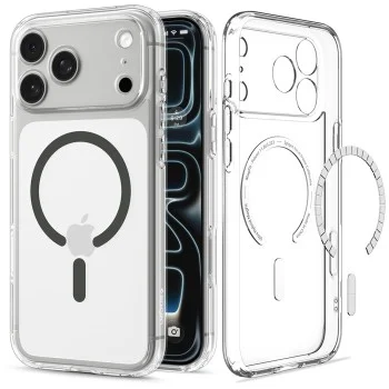 Калъф Spigen - Ultra Hybrid MagSafe (ACS12119) - iPhone 18 Pro Max / iPhone 17 Pro Max - Прозрачен / Сив