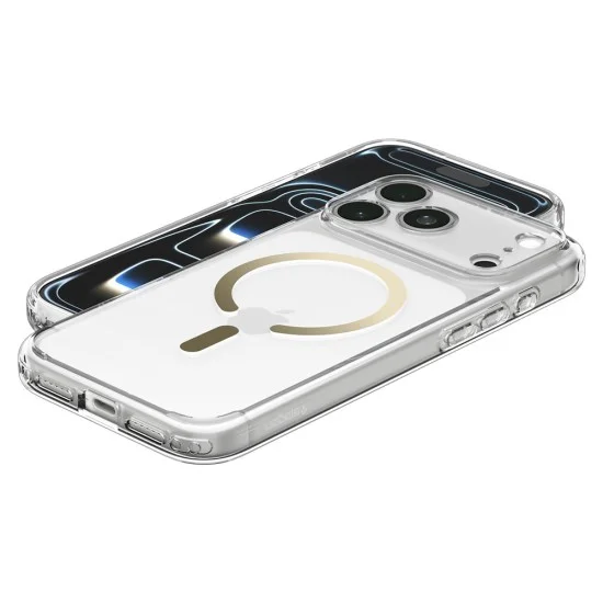 Калъф Spigen - Ultra Hybrid MagSafe (ACS12120) - iPhone 18 Pro Max / iPhone 17 Pro Max - Прозрачен / Златен