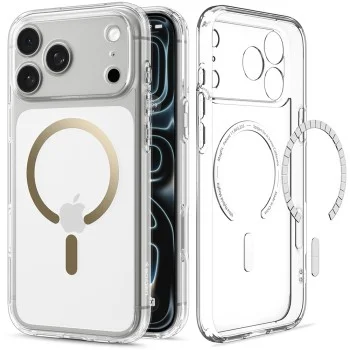Калъф Spigen - Ultra Hybrid MagSafe (ACS12120) - iPhone 18 Pro Max / iPhone 17 Pro Max - Прозрачен / Златен