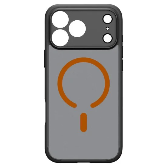 Калъф Spigen - Ultra Hybrid MagSafe (ACS12125) - iPhone 18 Pro Max / iPhone 17 Pro Max - Черен / Оранжев