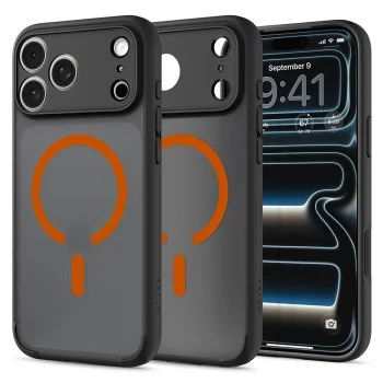 Калъф Spigen - Ultra Hybrid MagSafe (ACS12125) - iPhone 18 Pro Max / iPhone 17 Pro Max - Черен / Оранжев