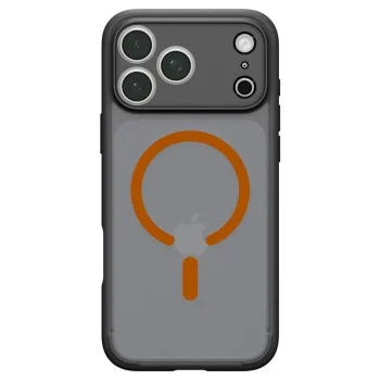 Калъф Spigen - Ultra Hybrid MagSafe (ACS12125) - iPhone 18 Pro Max / iPhone 17 Pro Max - Черен / Оранжев
