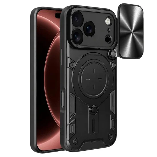 Калъф Techsuit CamGuard Pro - iPhone 18 Pro Max / iPhone 17 Pro Max - Черен